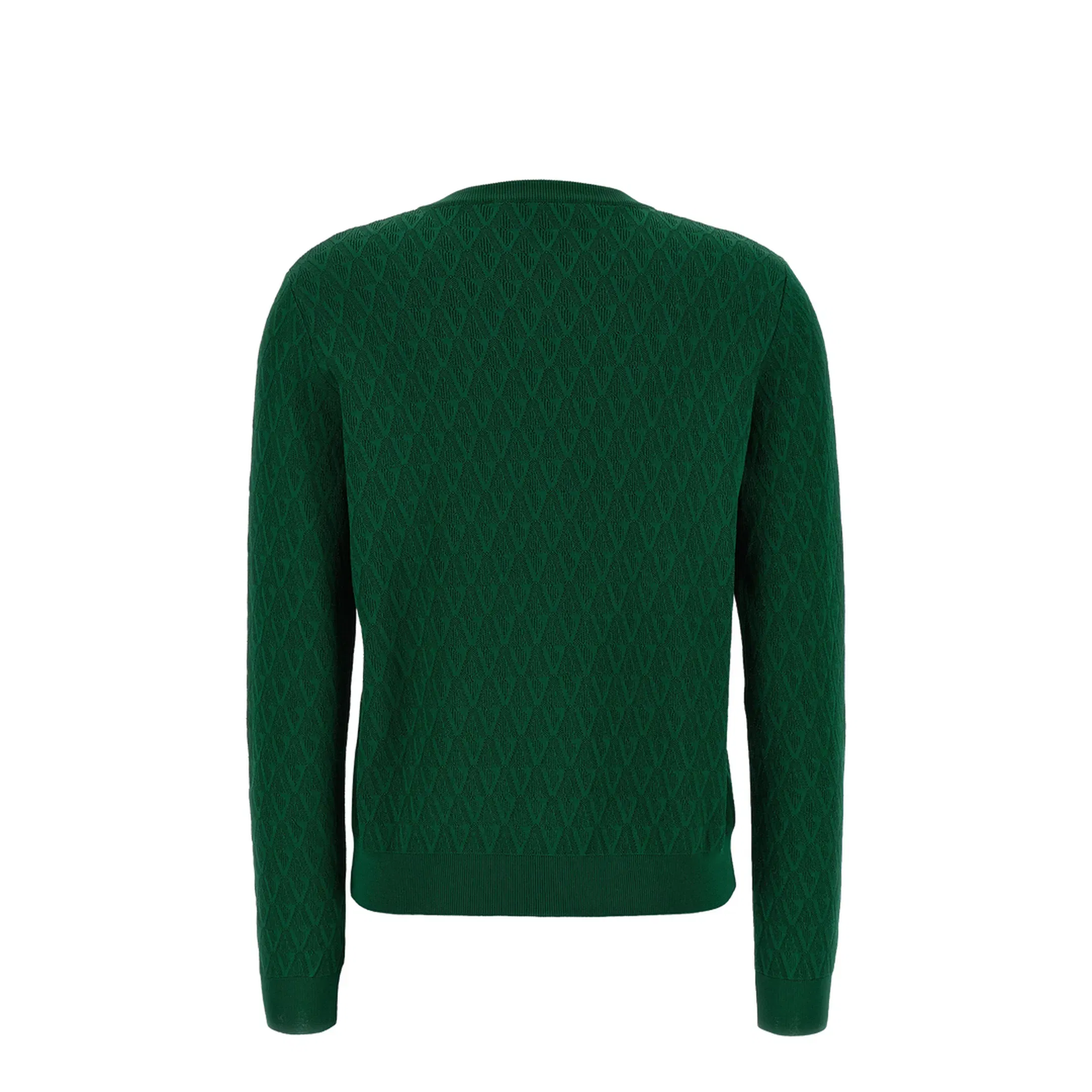 Cardigan with decorative pattern green
