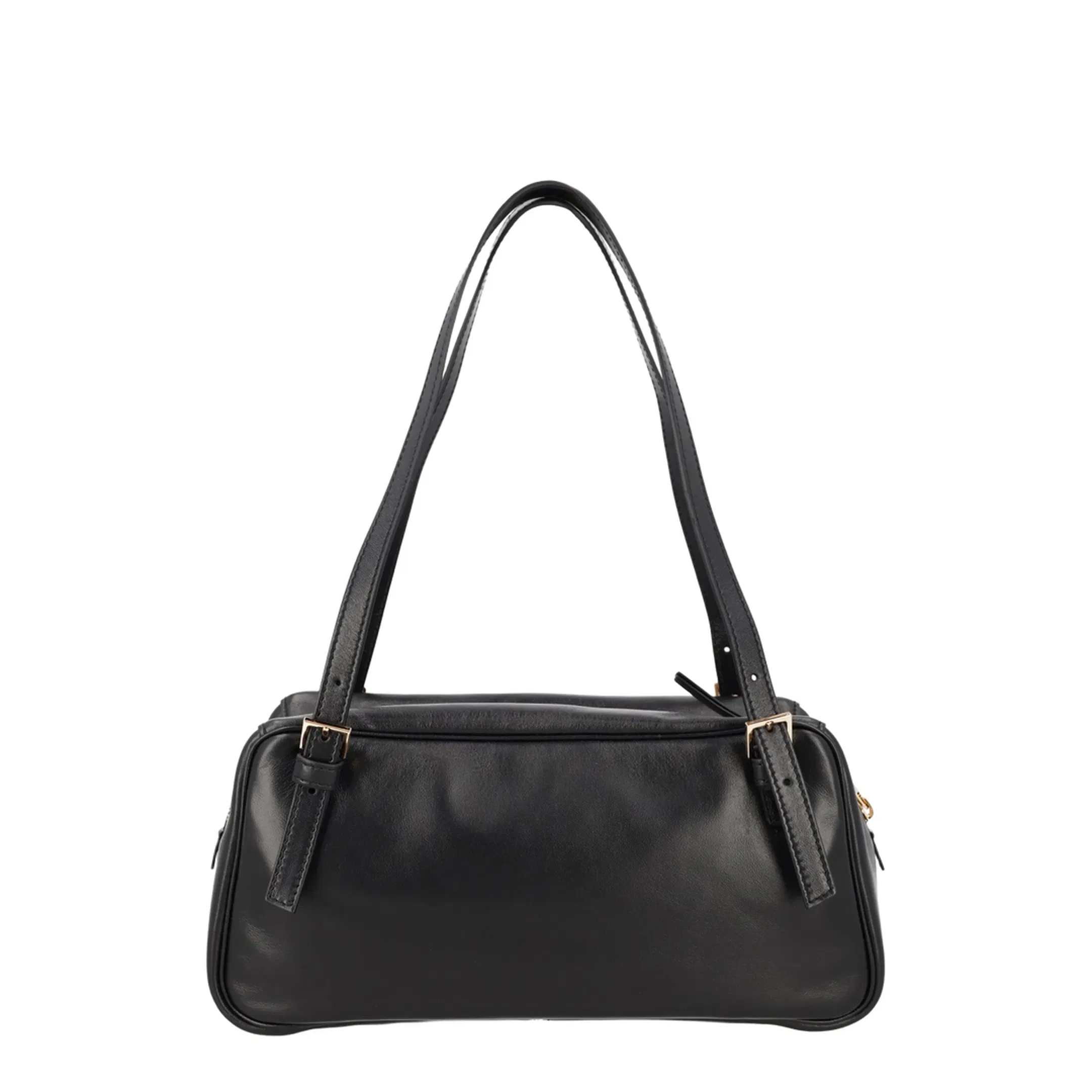 Tag Lamb Skin Handbag - Black