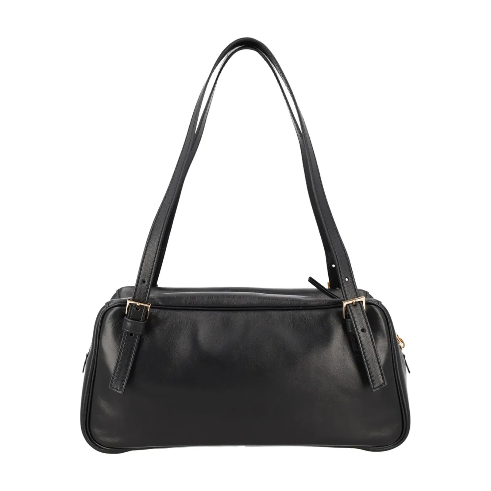 Tag Lamb Skin Handbag - Black