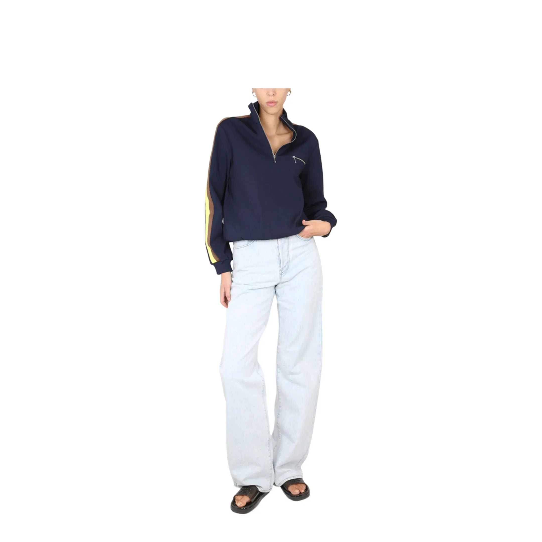 Sweatshirt With Front Zipper