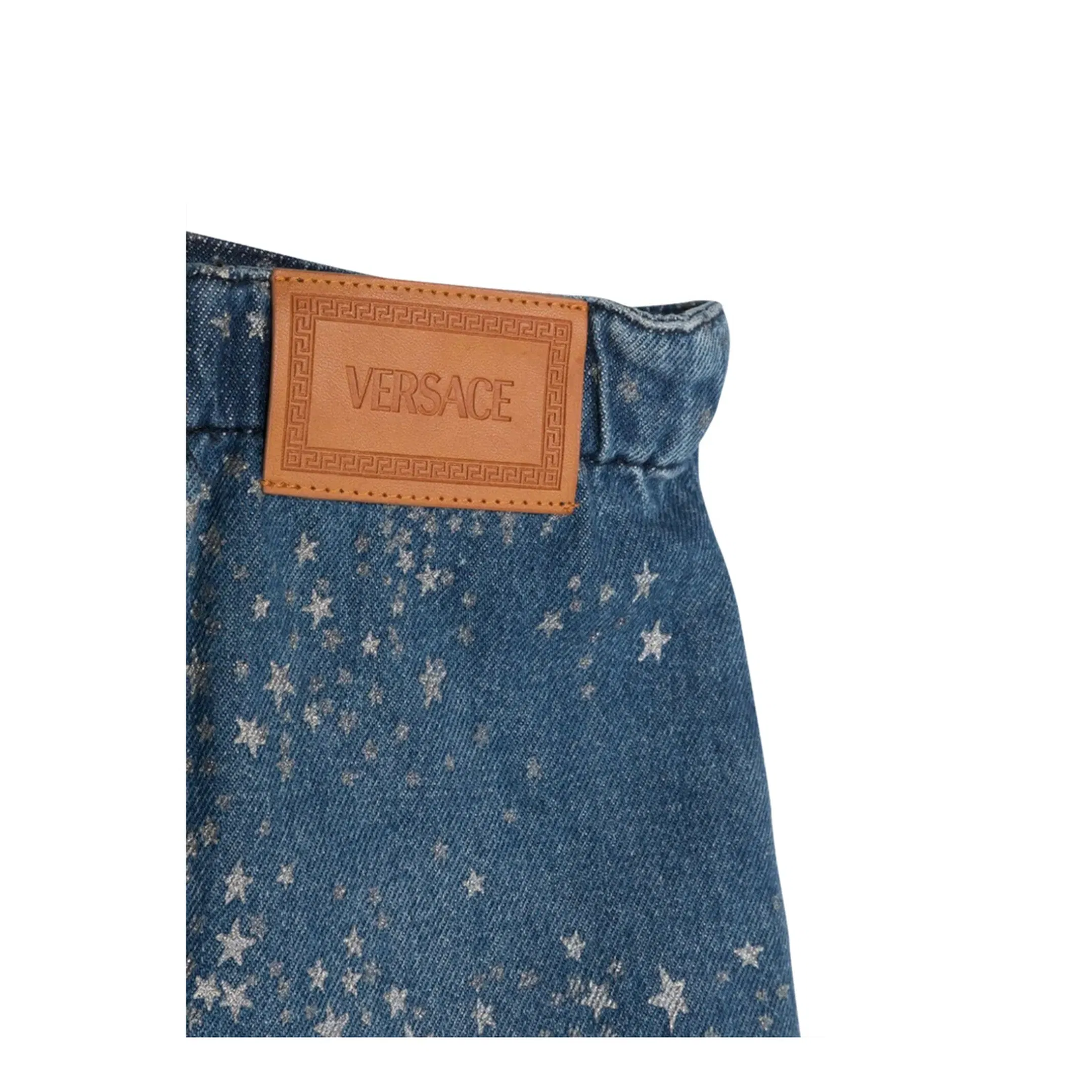 Glitter Denim Skirt