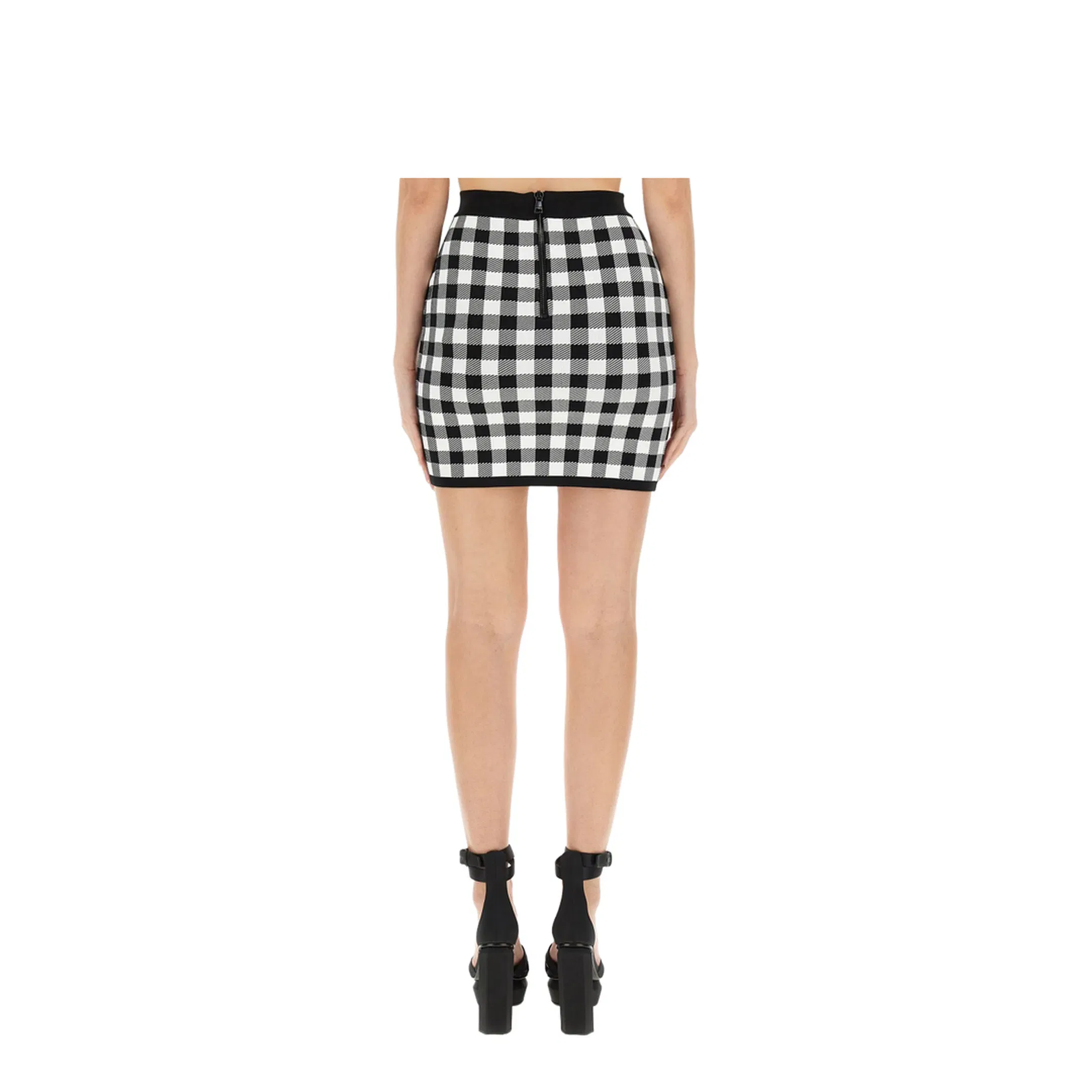 Logo Button Vichy Skirt