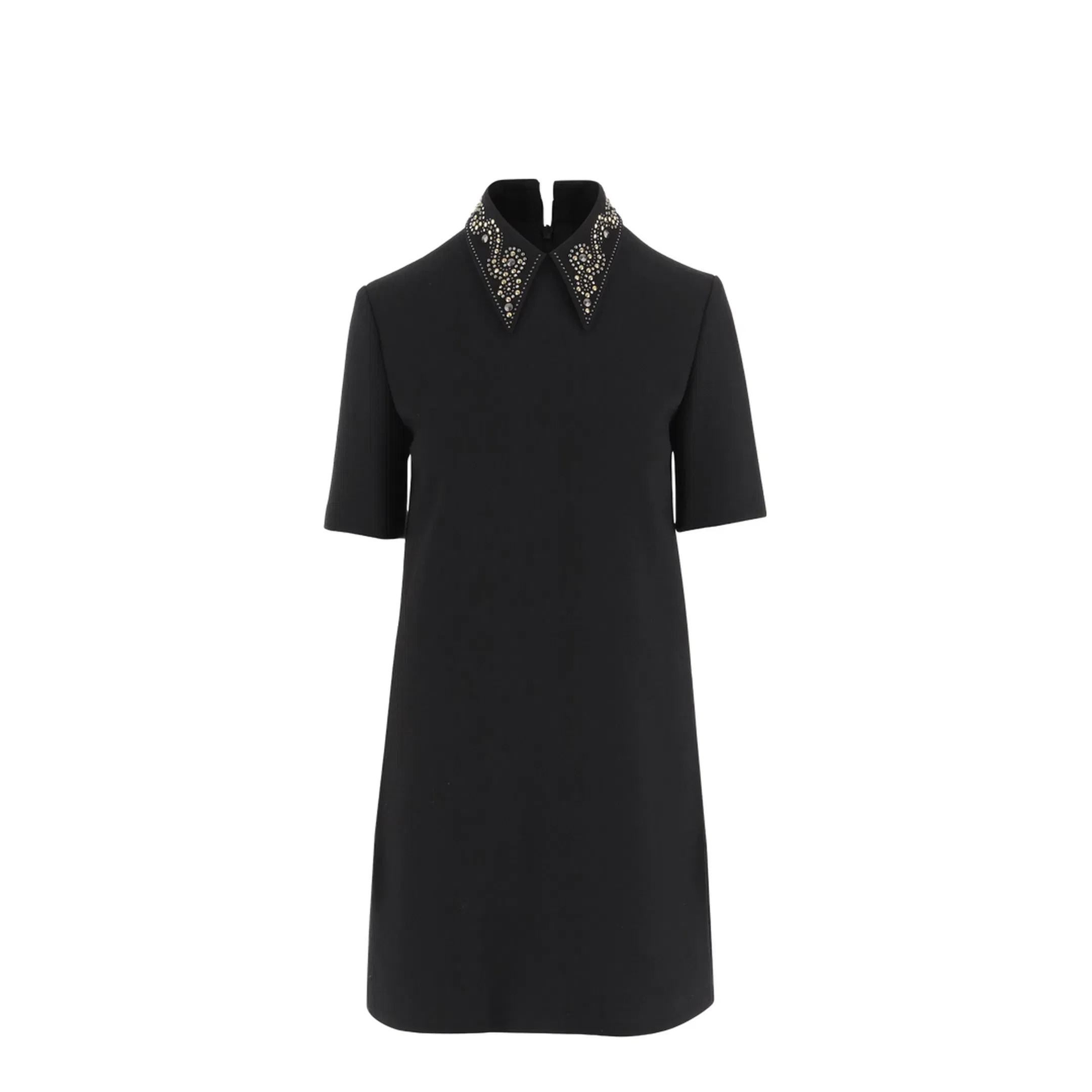 Studded Wool Crêpe Minidress