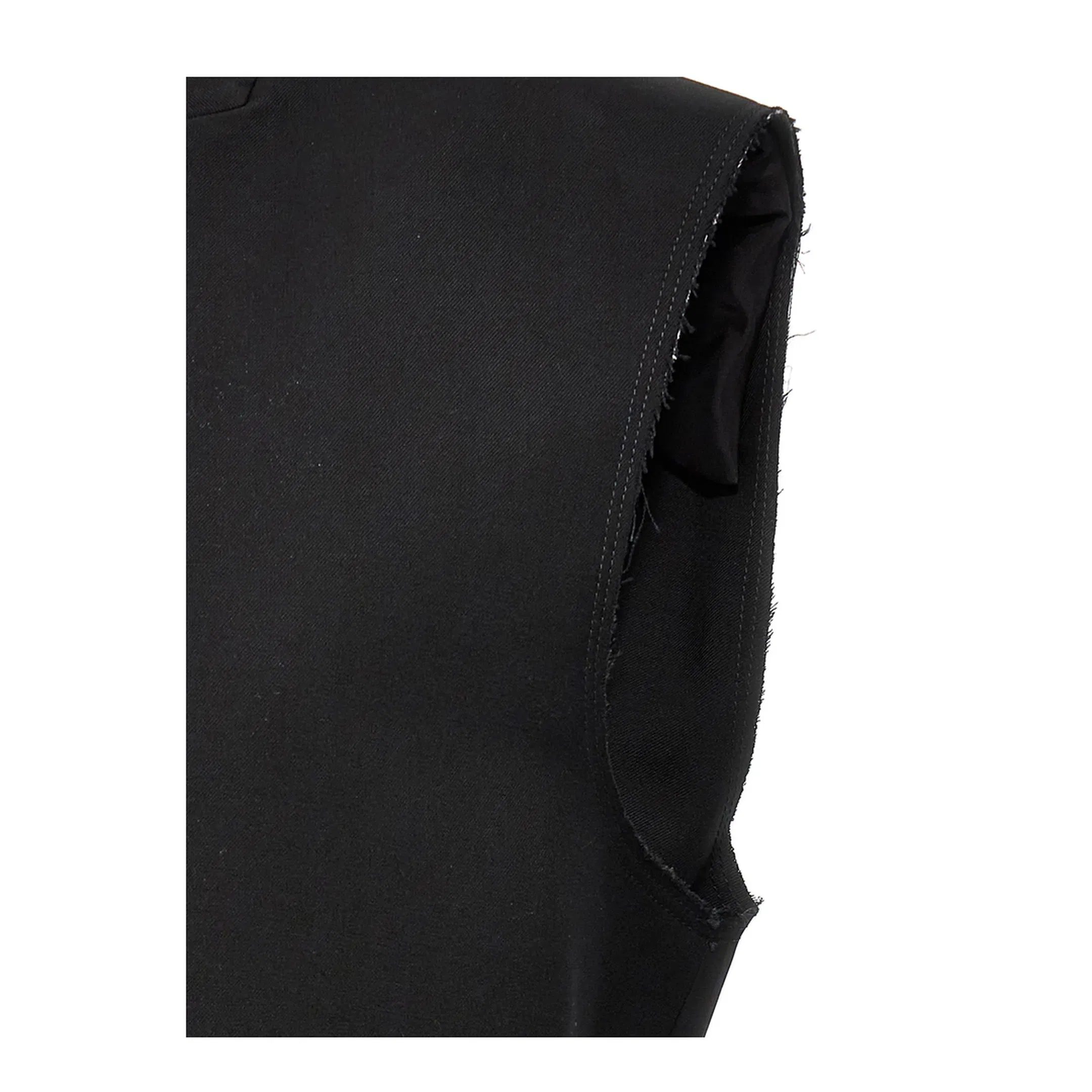 Two-material long vest