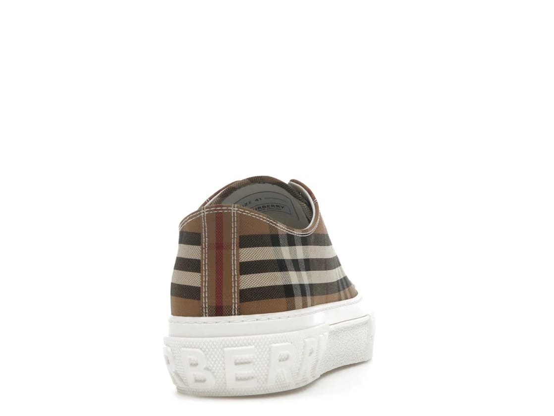Burberry Vintage Check Cotton Sneakers Birch Brown