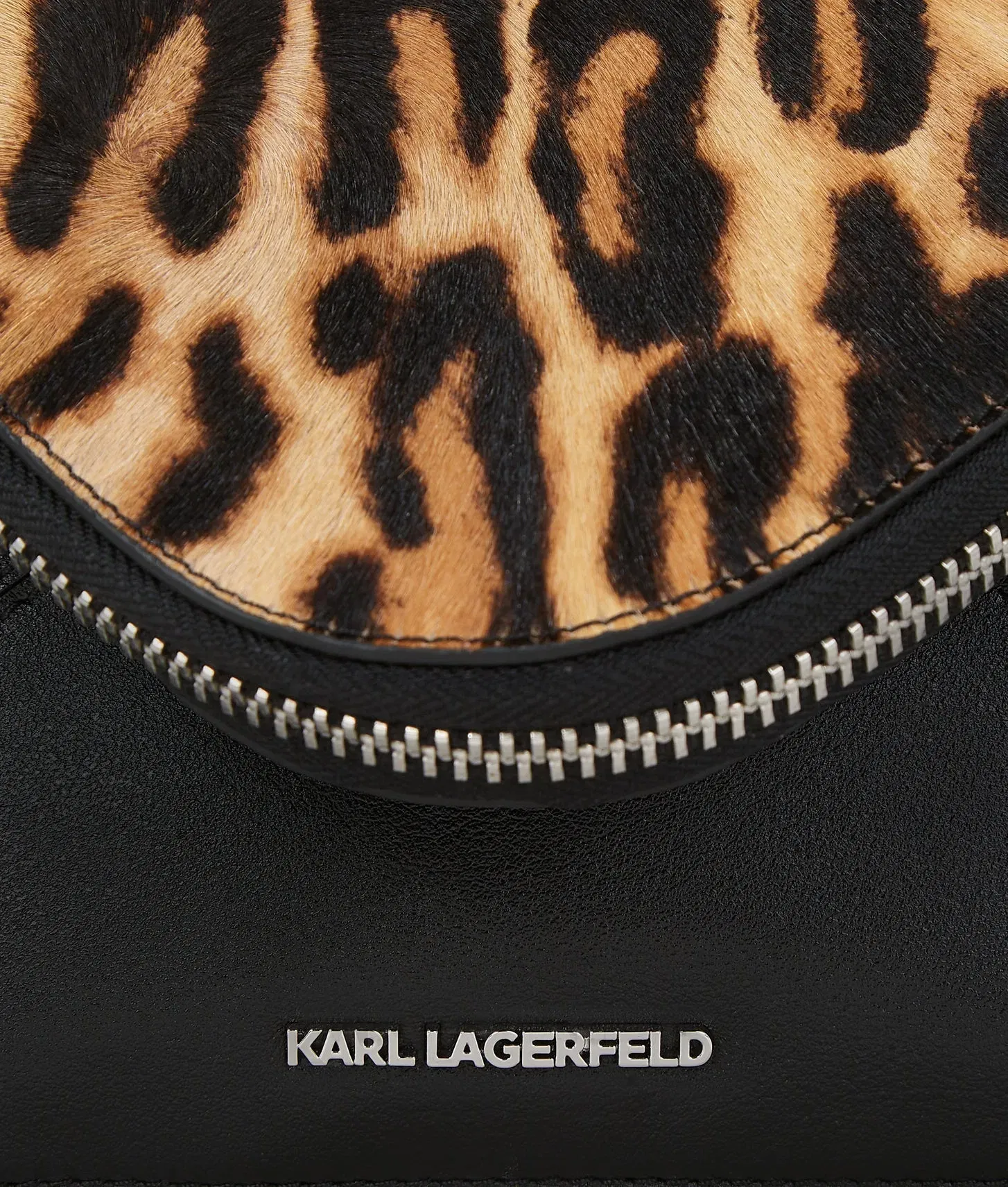 KarlLagerfeld Khardware Leopard Shoulder Bag Leopard