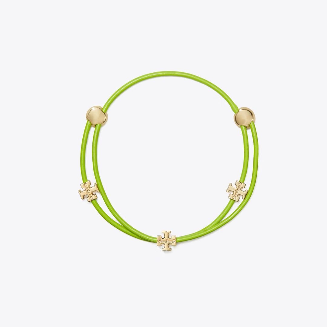 Tory Burch Icon Multi-Wrap Slider Bracelet Tory Gold / Green