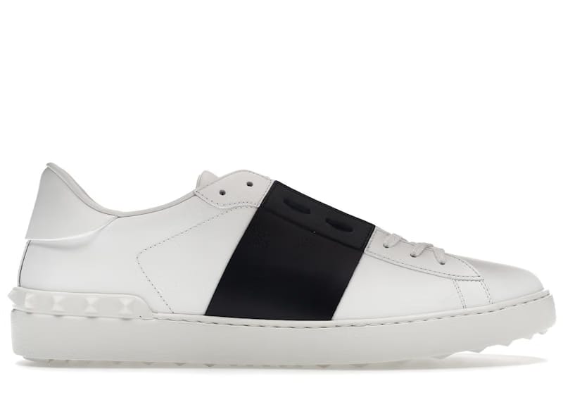 Valentino Garavani Open White Black Band White