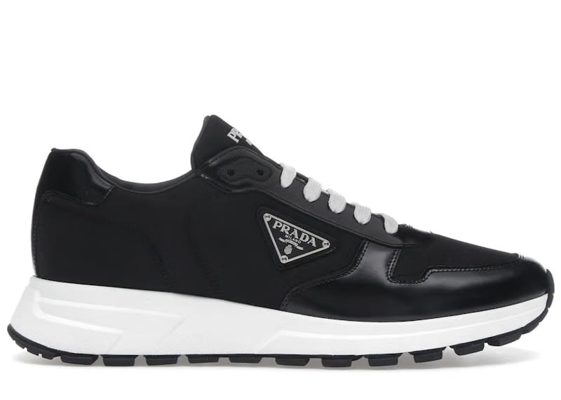 Prada PRAX 01 Sneakers Re-Nylon Brushed Leather Black White
