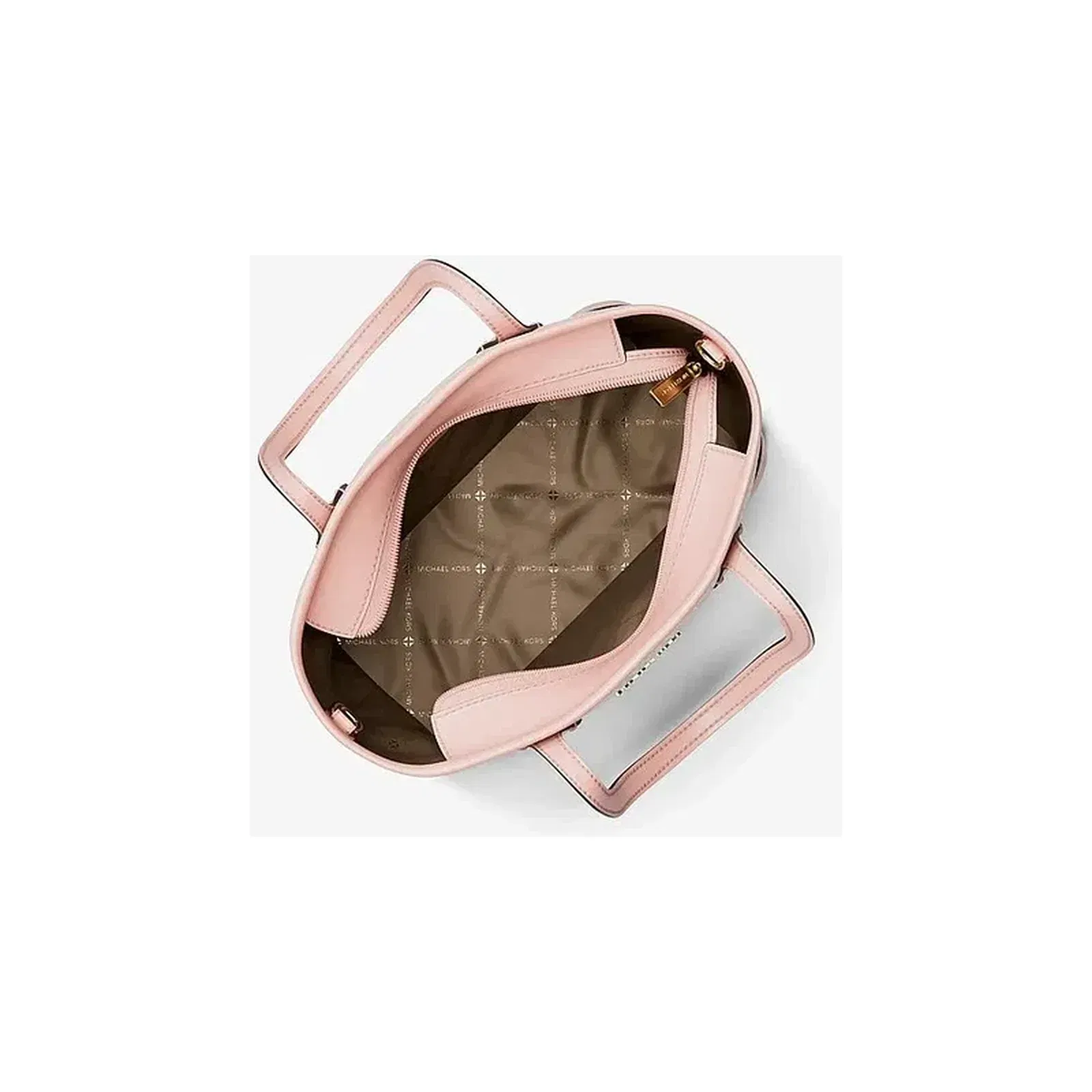 Michael Kors Eva Extra-Small Striped Signature Logo Convertible Tote Bag Powder Blush