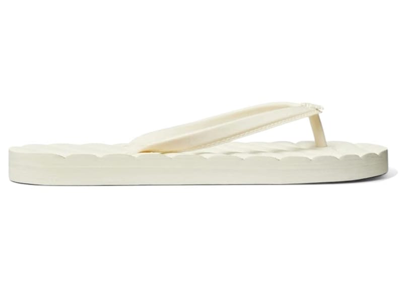 Tory Burch Kira Flip Flops Ivory White (Women's)