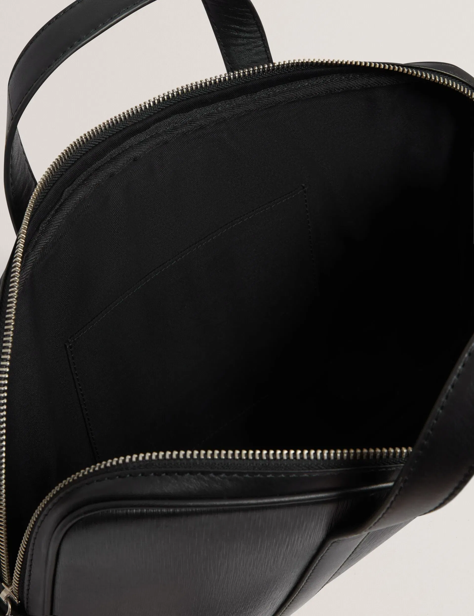 Ted Baker Baylon Bark Grained Leather 15Inch Laptop Bag Black