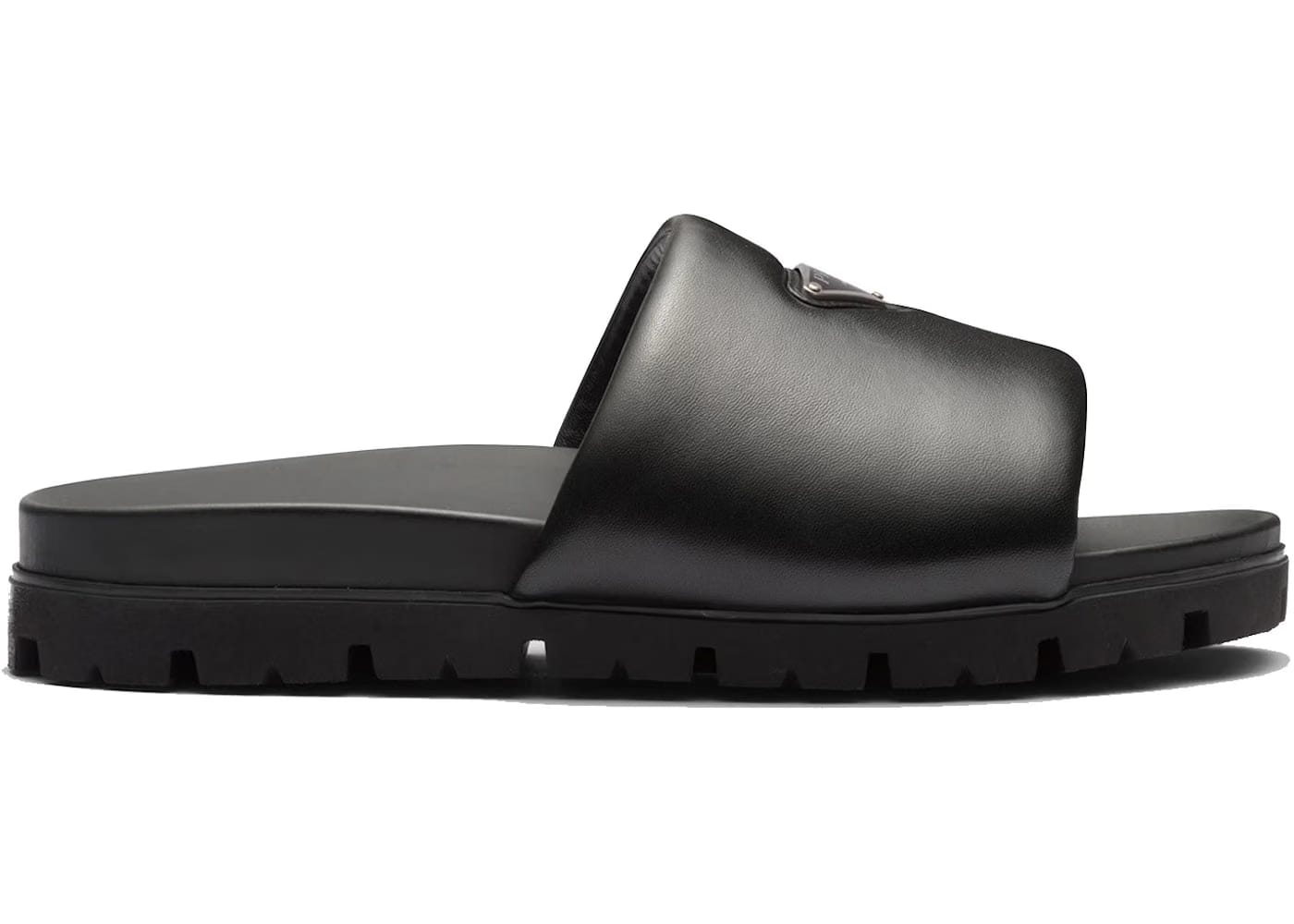Prada Padded Nappa Leather Slide Black