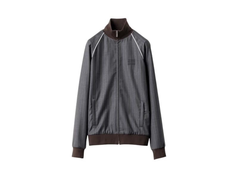 Miu Miu Zippered Blouson Jacket Slate Grey