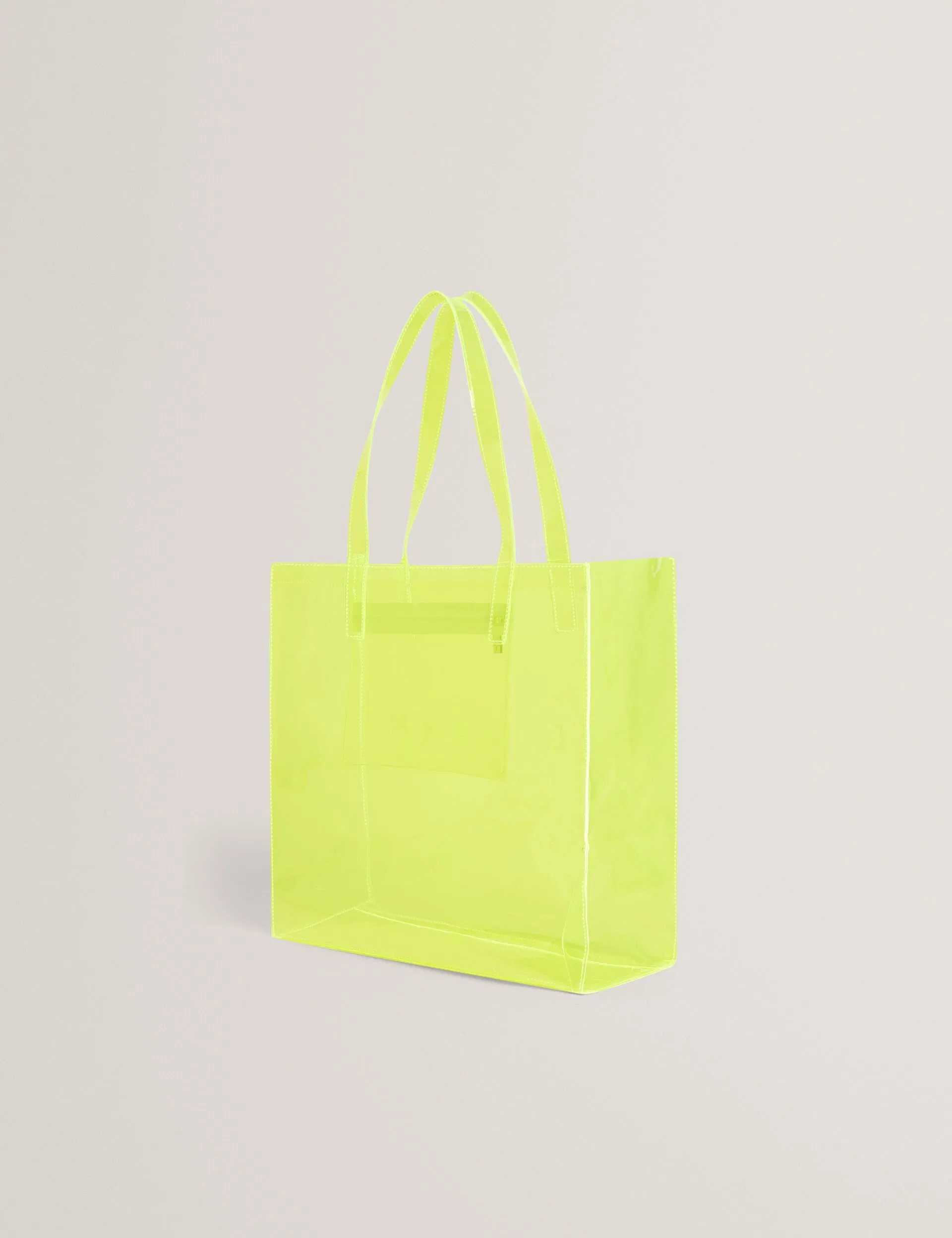 Ted Baker Sheicon Large Neon Clear Vinyl Icon Tote Bag Bright Yellow Women's