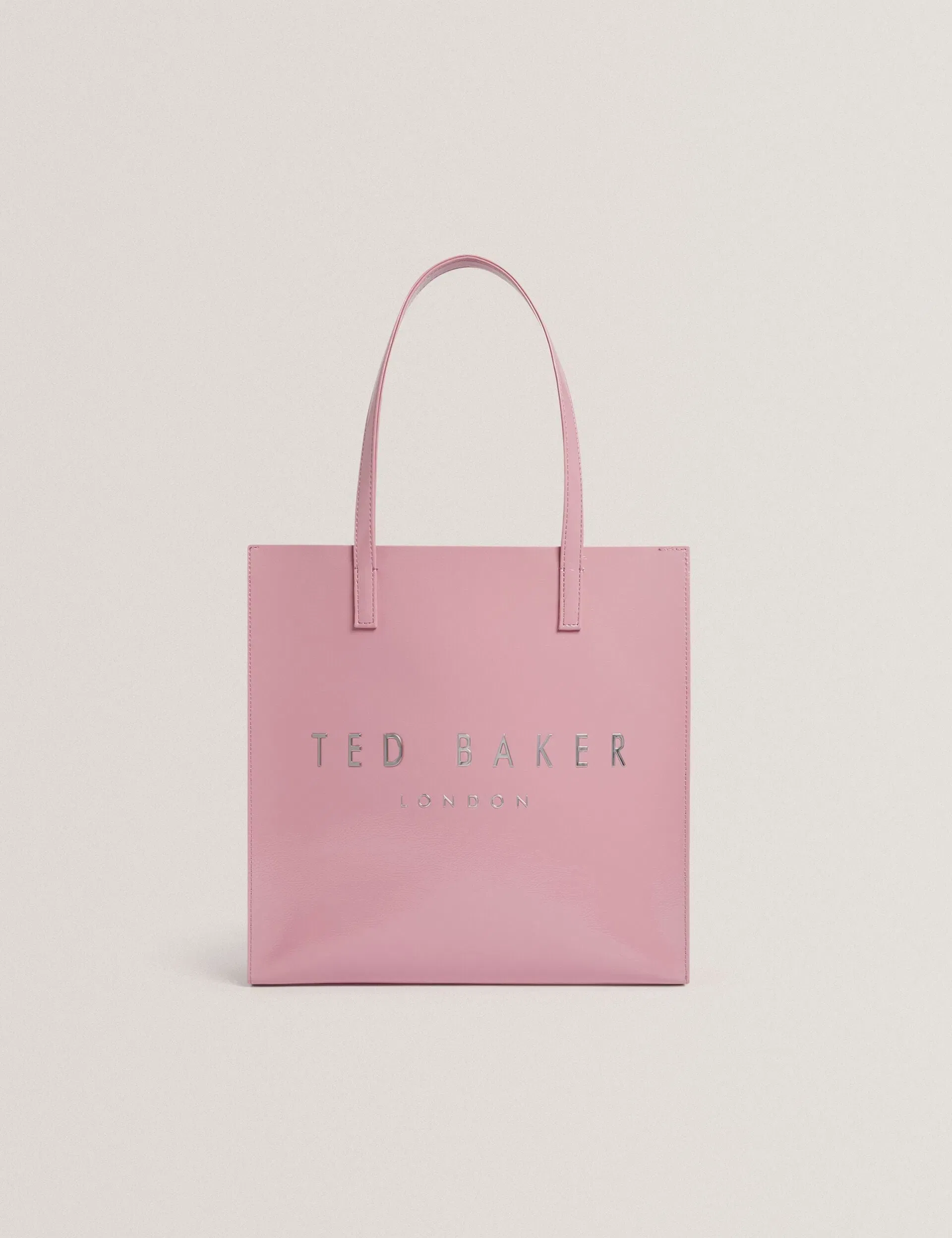 Ted Baker Crinkon Large Crinkle Faux Leather Icon Tote Bag Pink Women's