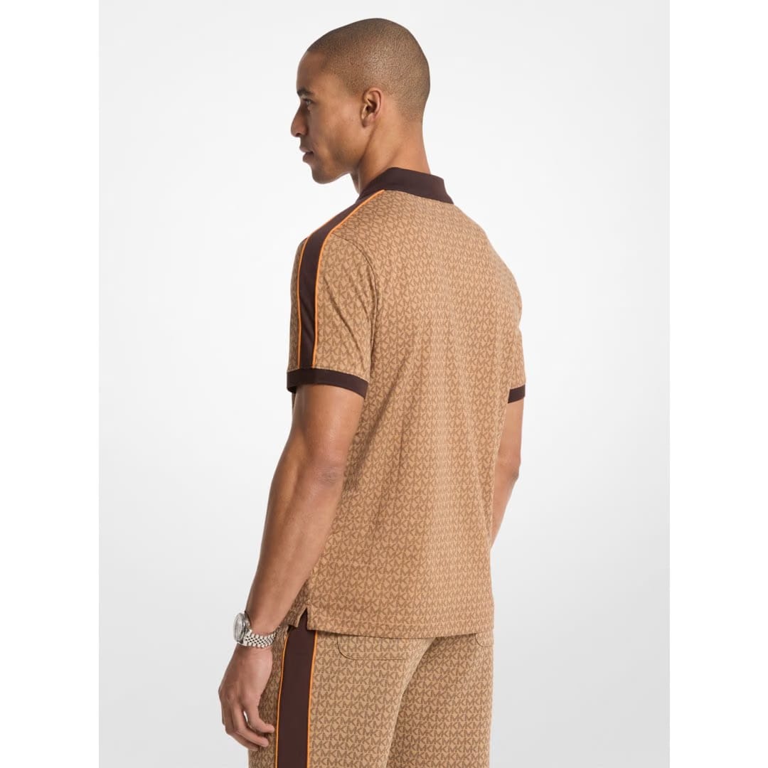 Michael Kors Signature Logo Cotton Polo Shirt ACC CAMEL
