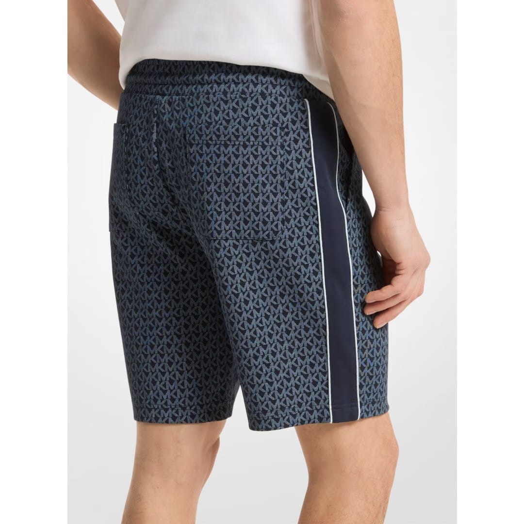 Michael Kors Signature Logo Cotton Blend Shorts MIDNIGHT