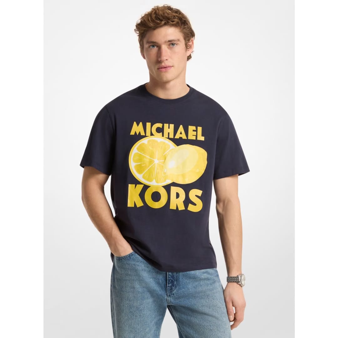 Michael Kors Graphic Logo Cotton T-Shirt MIDNIGHT
