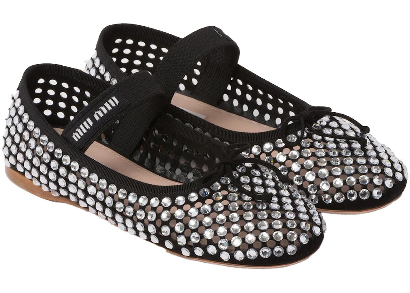 Miu Miu Ballerinas Black Satin