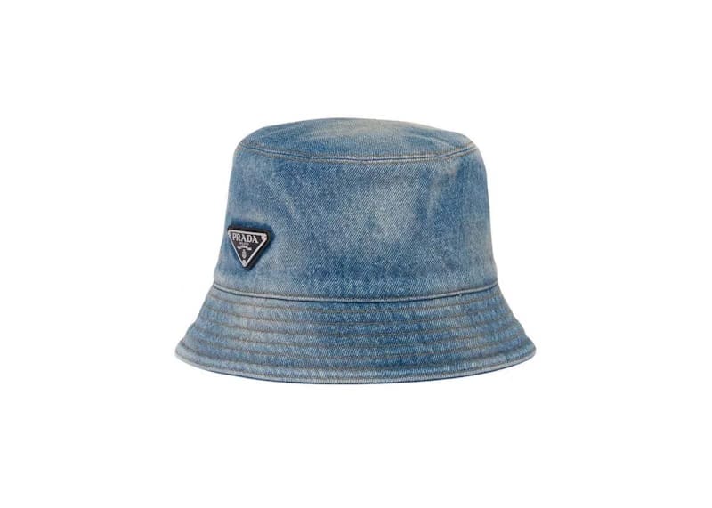 Prada Denim Bucket Hat Light Blue