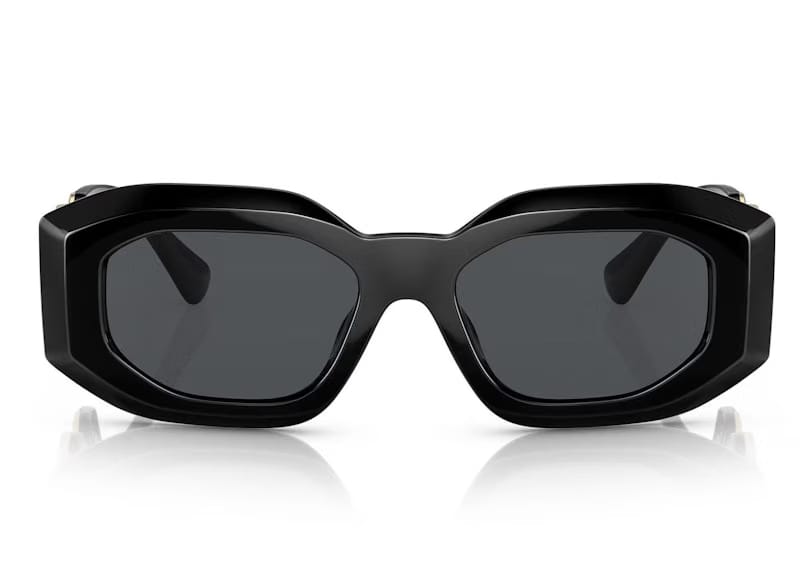 Versace Irregular Sunglasses Black/Dark Grey (VE4425U)