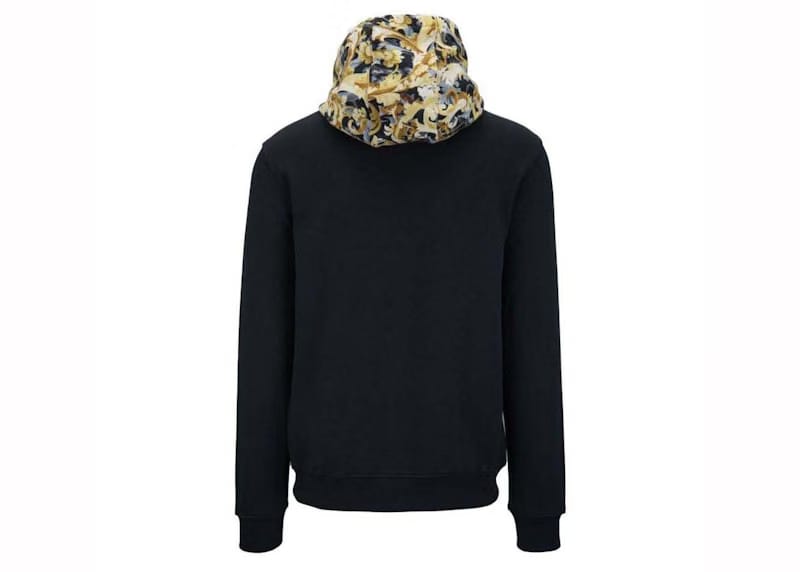 Versace Printed Hood Sweatshirt Black/Yellow