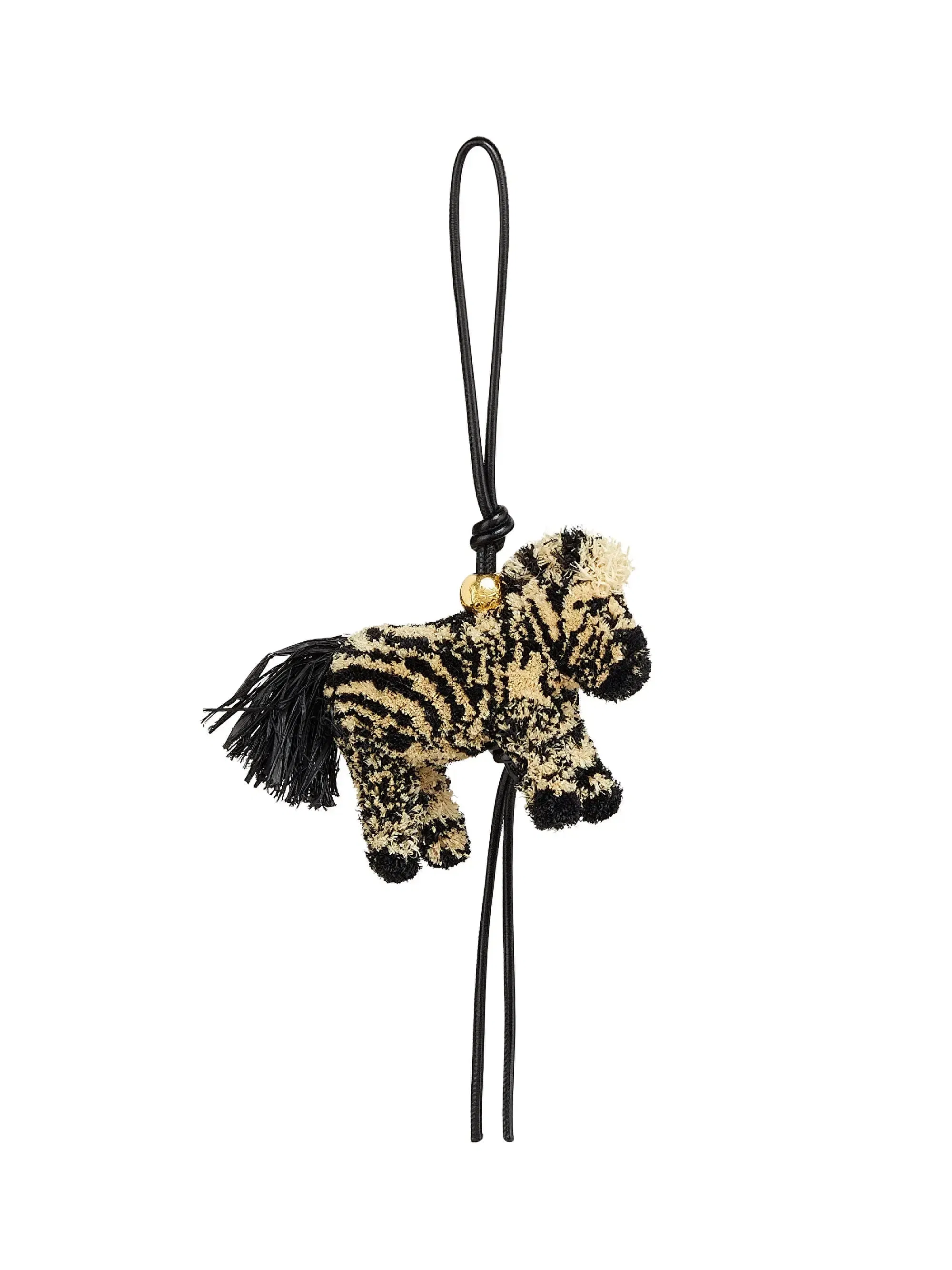 LOEWE LOEWE x Paula's Ibiza Raffia & Leather Zebra Charm