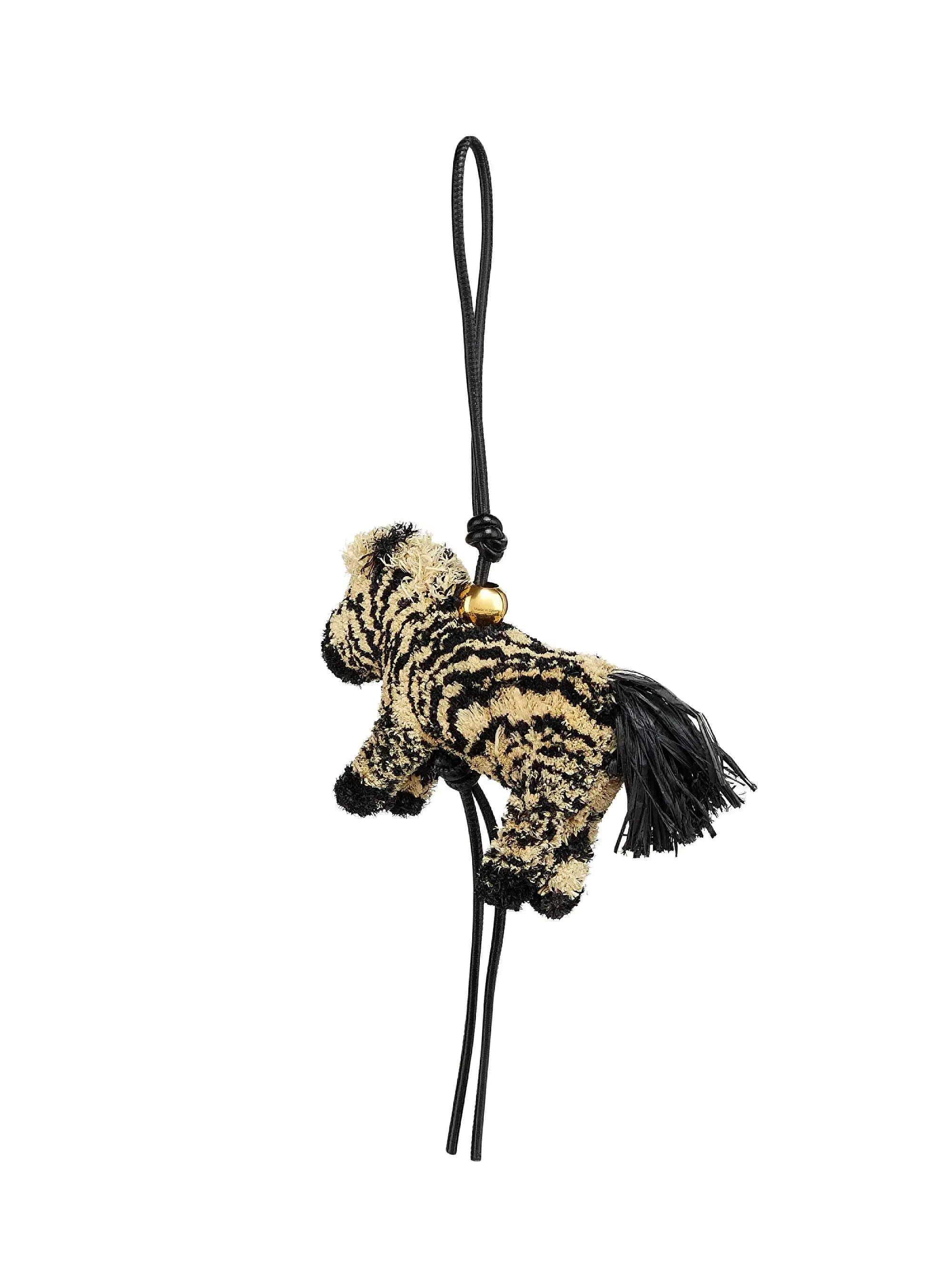 LOEWE LOEWE x Paula's Ibiza Raffia & Leather Zebra Charm