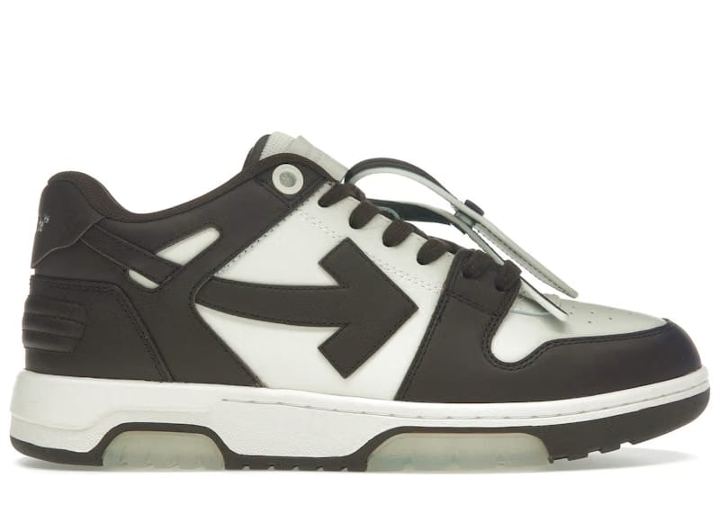 OFF-WHITE Out Of Office OOO Low Tops Chocolate Cream