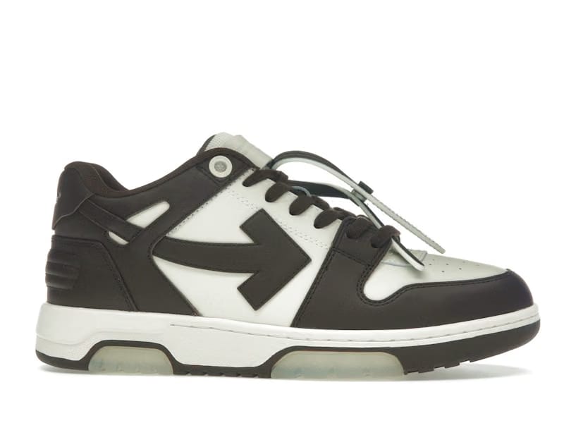 OFF-WHITE Out Of Office OOO Low Tops Chocolate Cream