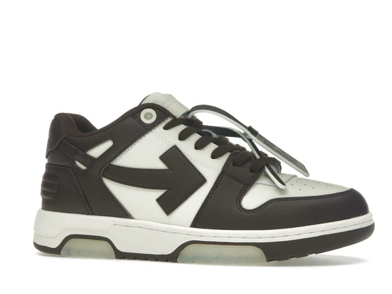 OFF-WHITE Out Of Office OOO Low Tops Chocolate Cream