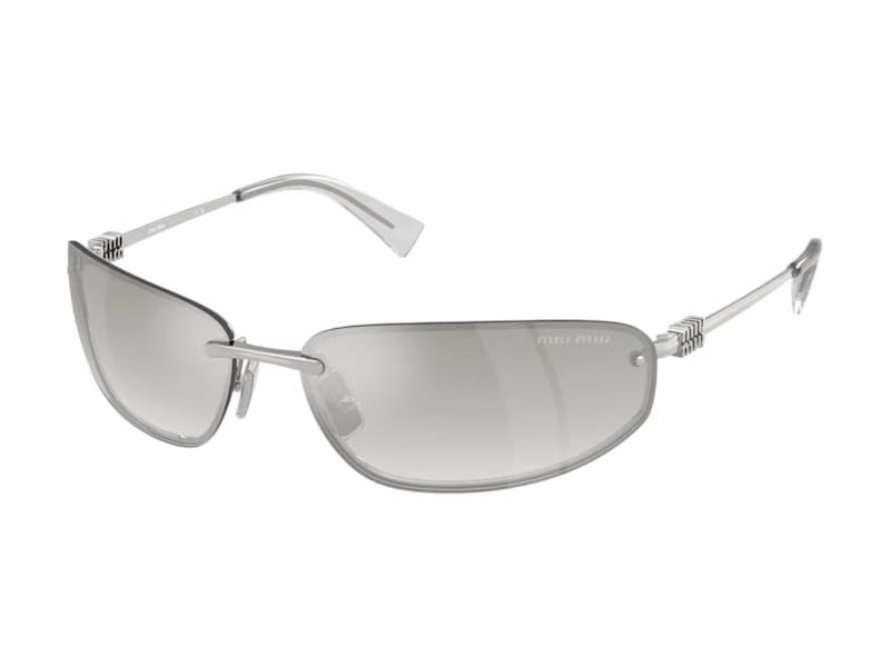 Miu Miu Women'S Logo Nocturne Sunglasses Clear Silver Gradient (0MU A50S 1BC8H1)