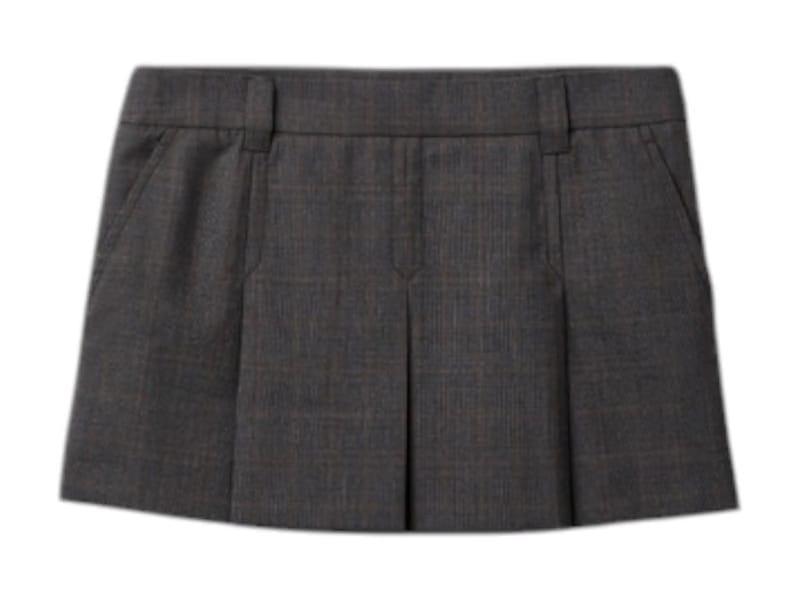 Miu Miu Tartan Print Mini Skirt Ardesia