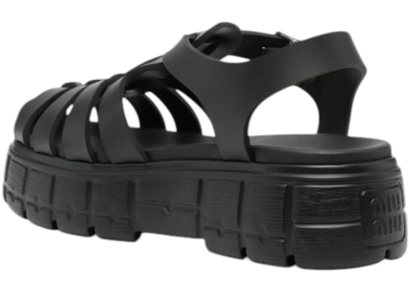 Miu Miu Soft Cage Sandal Nero (Women's)