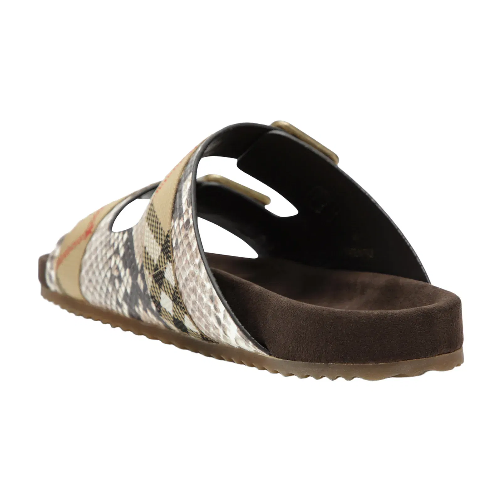 Urchin Sandals in Leather with Python Print