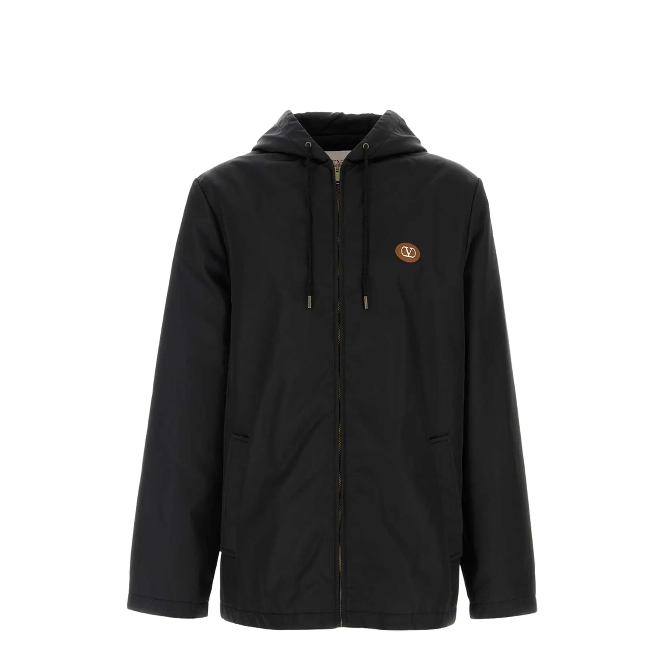 Black Nylon Windbreaker