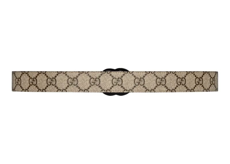Gucci GG Marmont Thin Belt GG Supreme Beige/Ebony