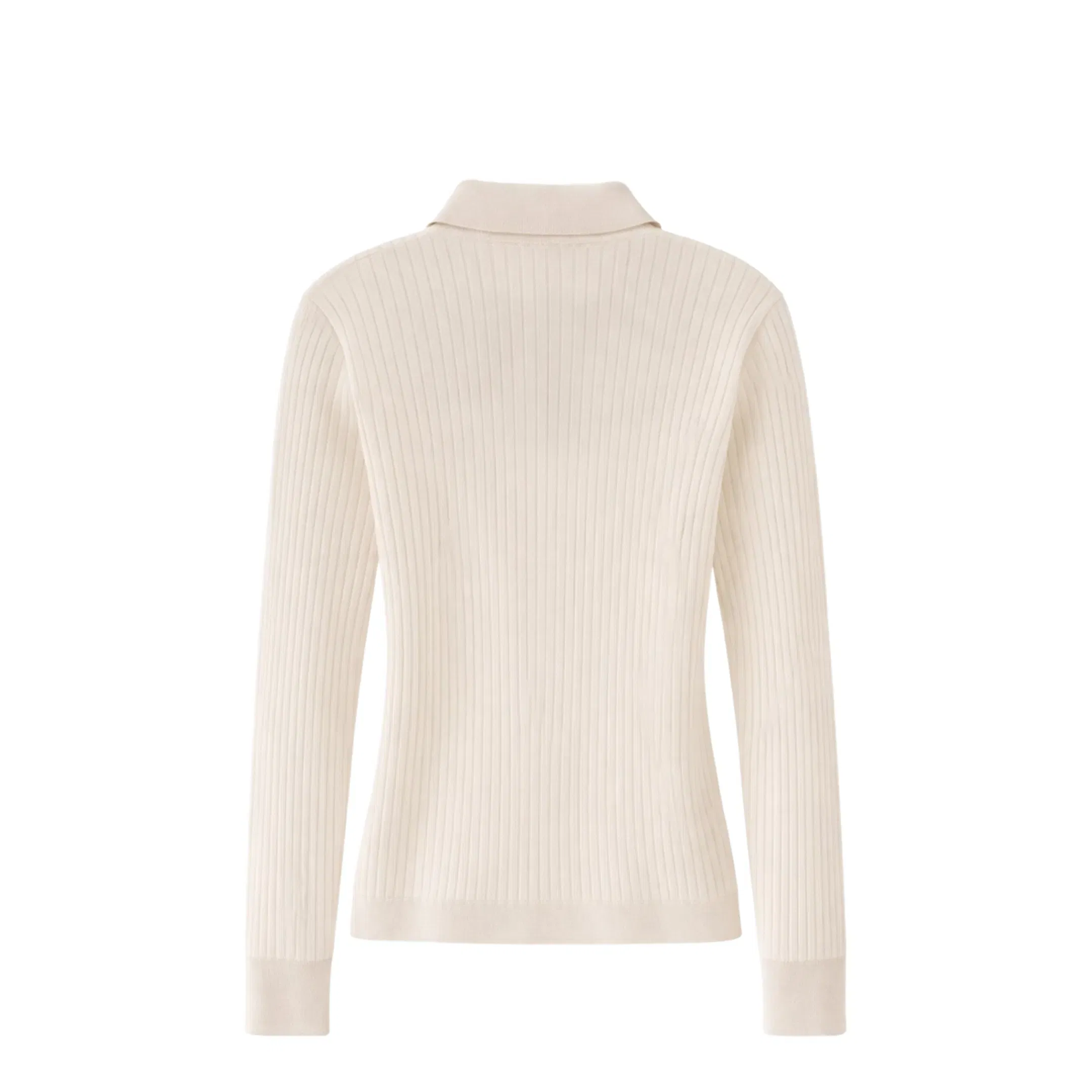 Ribbed Polo with Buttons