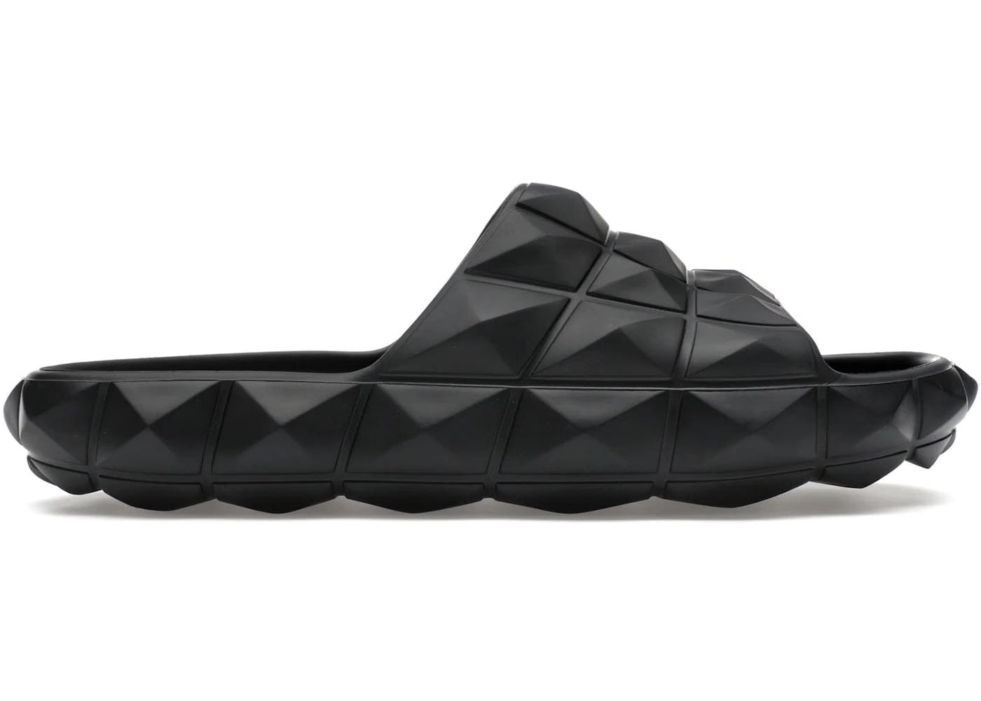 Valentino Roman Stud Turtle Slide Sandal Black
