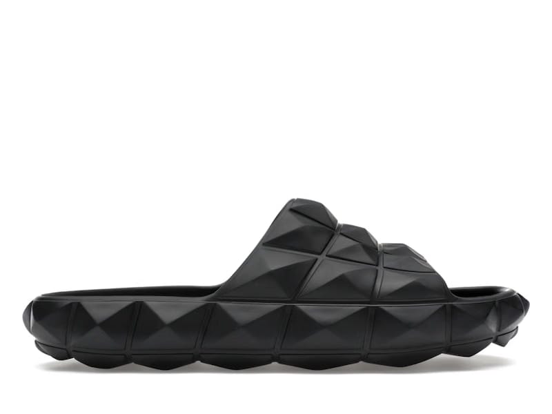 Valentino Roman Stud Turtle Slide Sandal Black