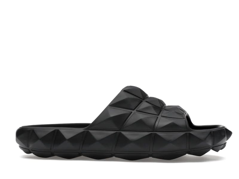 Valentino Roman Stud Turtle Slide Sandal Black