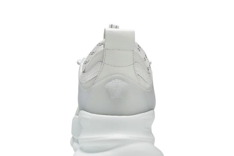 Versace Chain Reaction White Mesh Rubber Suede