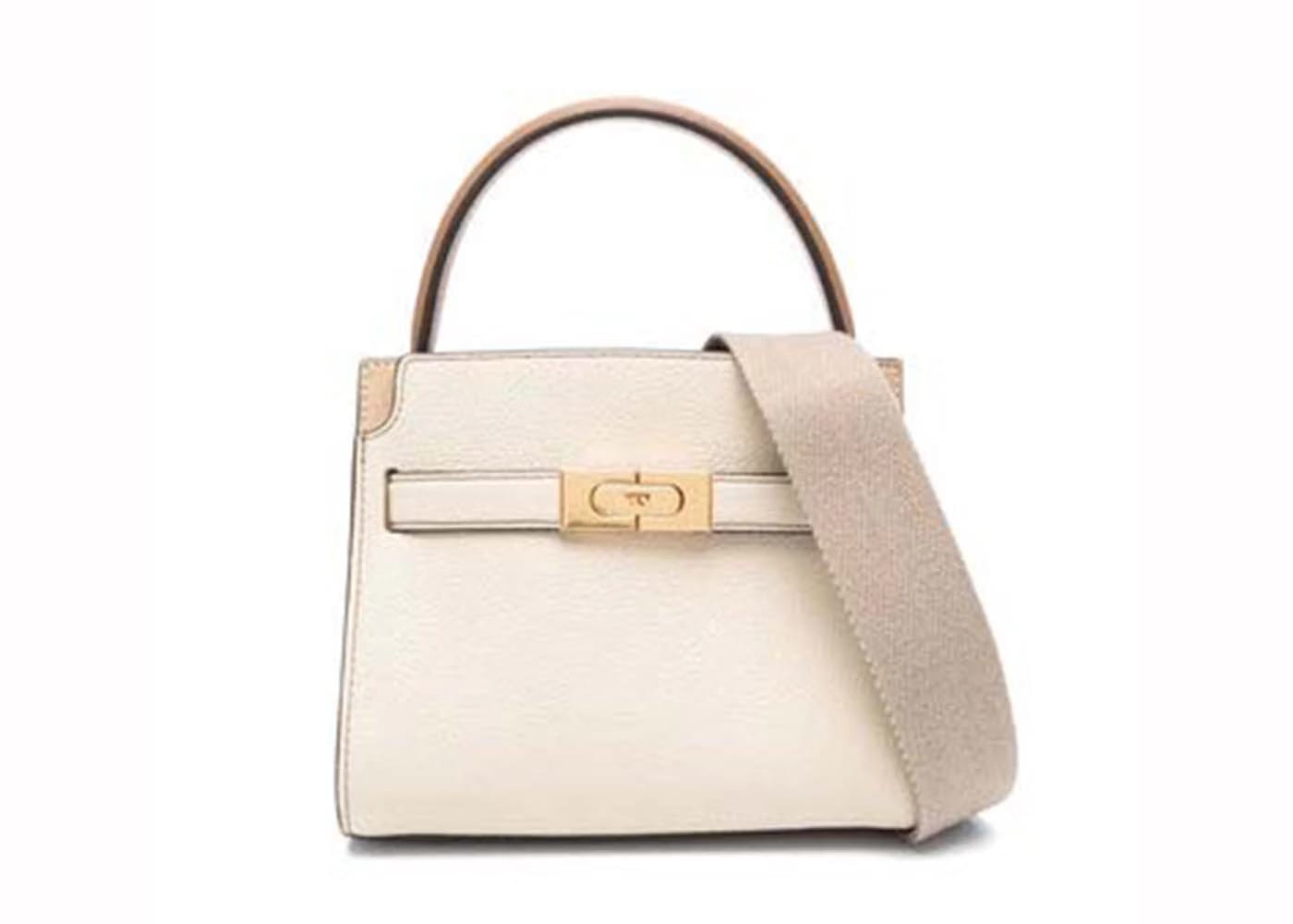 Tory Burch Petite Lee Radziwill Double Leather Bag New Moon