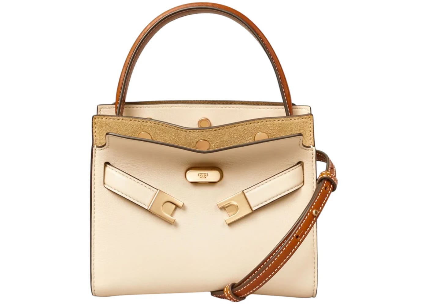 Tory Burch Lee Radziwill Petite Double Bag New Cream