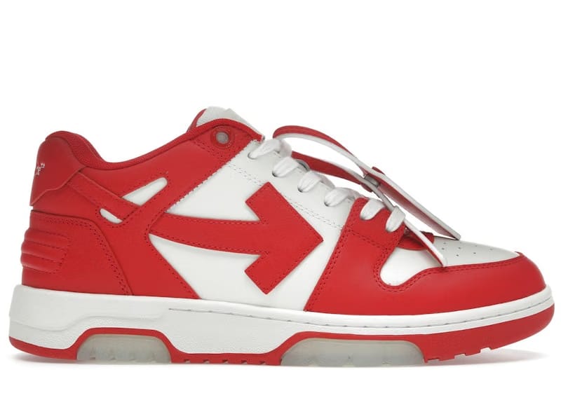 OFF-WHITE Out Of Office OOO Low Tops Red White