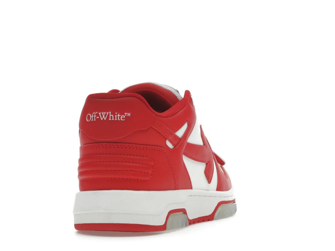 OFF-WHITE Out Of Office OOO Low Tops Red White