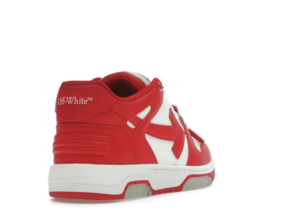 OFF-WHITE Out Of Office OOO Low Tops Red White