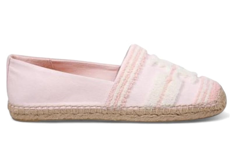 Tory Burch Double T Espadrille Pink Tulle (Women's)