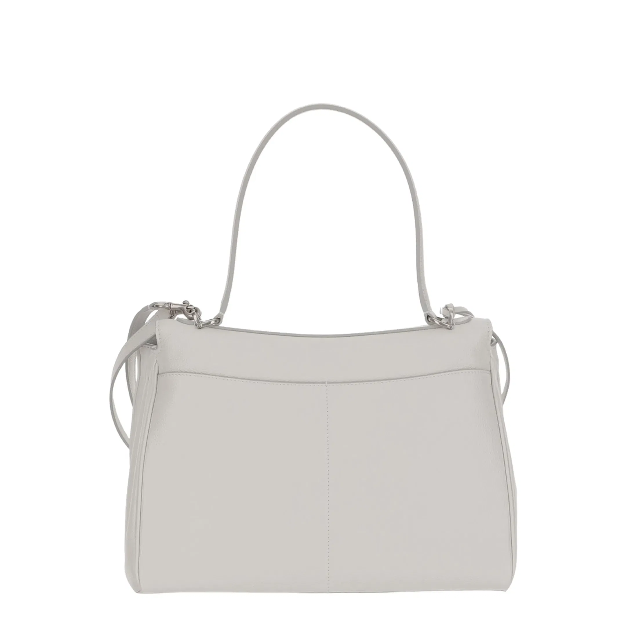 Chalk Medium Rodeo Leather Handbag - White